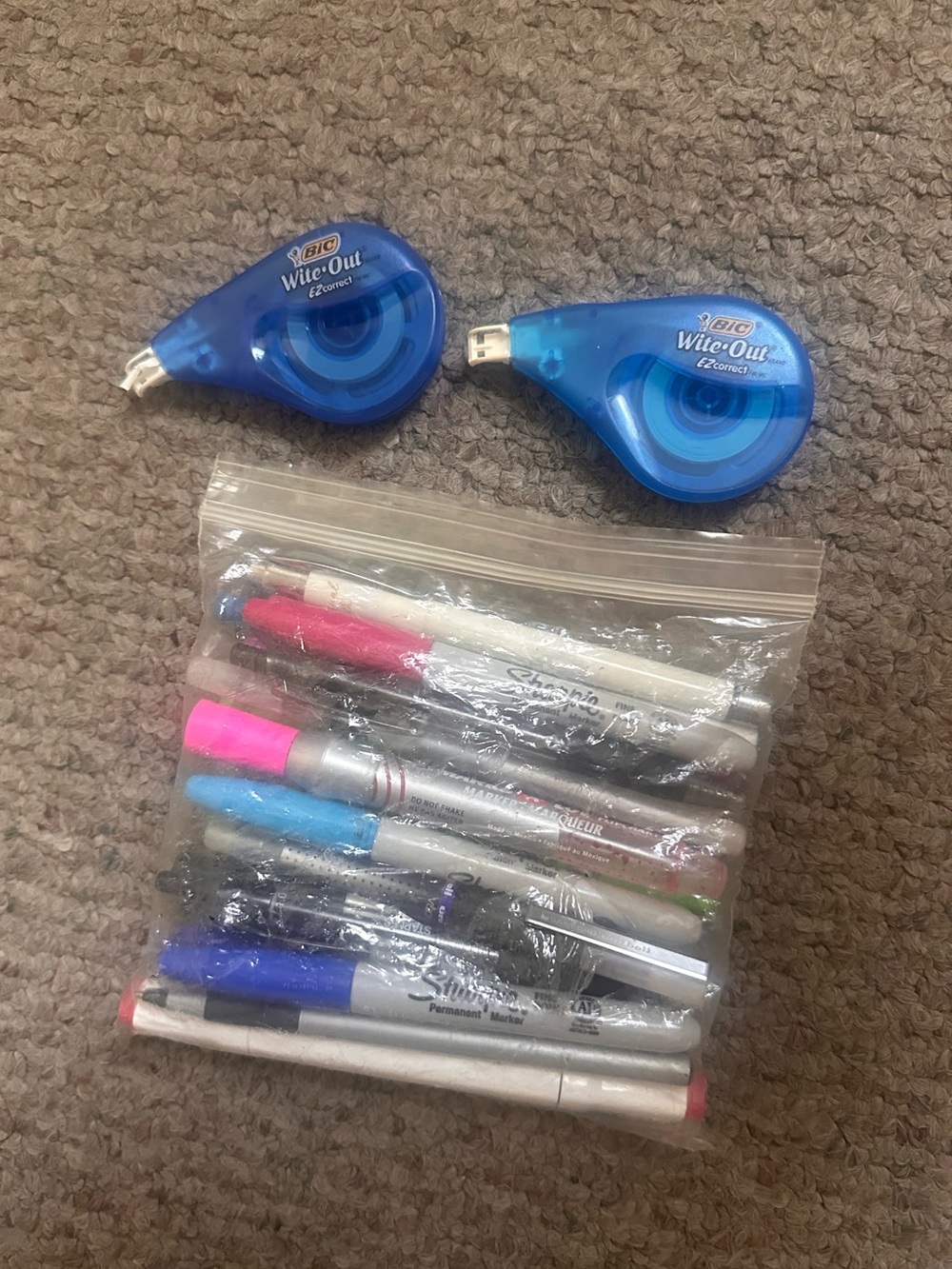 Mixed Marker & Sharpie Lot + Wite-Out & Disney Pen